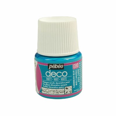 PEBEO P&eacute;b&eacute;o 204080 D&eacute;co Acrylique Mat 1 Flacon Bleu Cara&iuml;be 45 ml