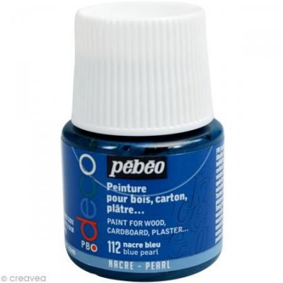 PEBEO P&eacute;b&eacute;o 285112 D&eacute;co Acrylique 1 Flacon Nacre Bleu 45 ml