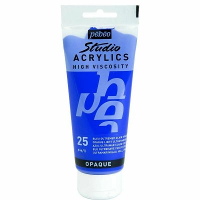 PEBEO P&eacute;b&eacute;o 831025 Studio Acrylique Tube Bleu Outremer Clair Opaque 100 ml