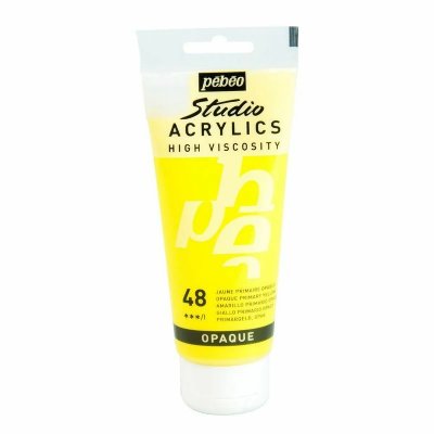 PEBEO P&eacute;b&eacute;o 837048 Studio Acrylique Tube Jaune Primaire 100 ml