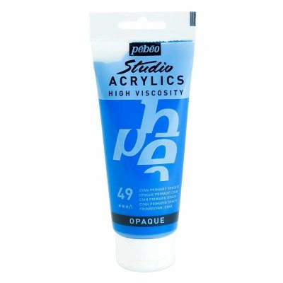 PEBEO P&eacute;b&eacute;o 837049 Studio Acrylique Tube Cyan Primaire 100 ml
