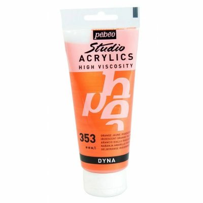 PEBEO P&eacute;b&eacute;o 837353 Studio Acrylique Tube Orange/Jaune Iridescent 100 ml