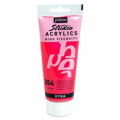PEBEO P&eacute;b&eacute;o 837354 Studio Acrylique Tube Rouge/Bleu Iridescent 100 ml