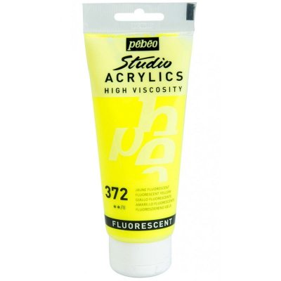 PEBEO P&eacute;b&eacute;o 837372 Studio Acrylique Tube Jaune Fluorescent 100 ml