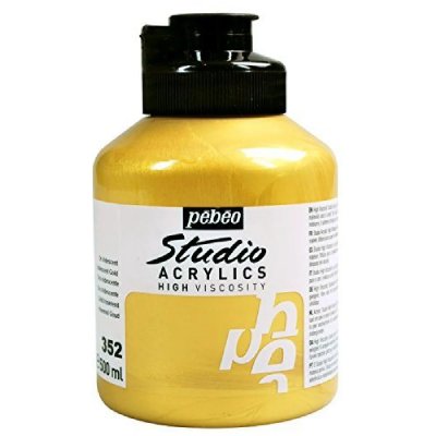 PEBEO P&eacute;b&eacute;o - Acrylique Fine Studio Acrylics - Peinture Acrylique Or - Or Gold - 500 ml 172352