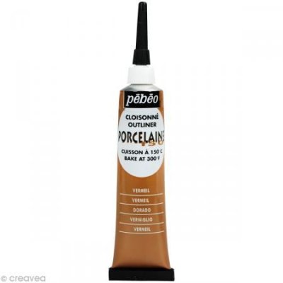PEBEO P&eacute;b&eacute;o Cloisonn&eacute; Vermeil - Porcelaine 150, Tube de 20 ML