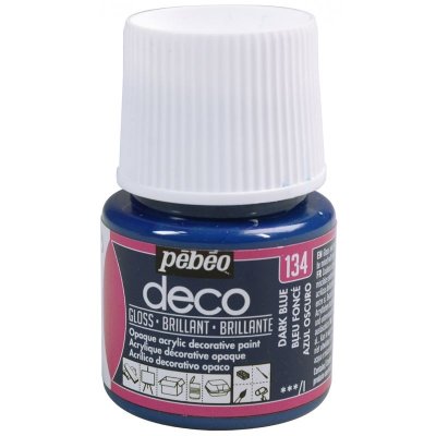PEBEO P&eacute;b&eacute;o Deco Peinture 45 ml Brillant Bleu Fonce 092134