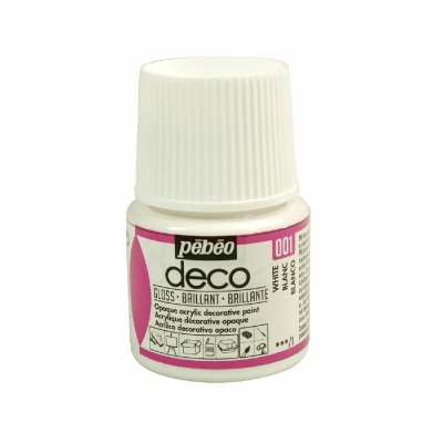 PEBEO  Peinture D&eacute;co P&eacute;b&eacute;o Brillante 45 Ml - Blanc