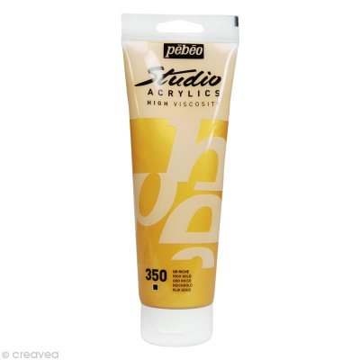 PEBEO  Peinture Studio Acrylics P&eacute;b&eacute;o - 250 Ml - Or Riche Iridescent
