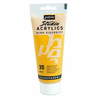PEBEO P&eacute;b&eacute;o Peinture Studio Acrylique Tube Jaune De Venise 100 Ml
