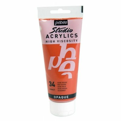 PEBEO P&eacute;b&eacute;o Peinture Studio Acrylique Tube Ocre Rouge 100 Ml