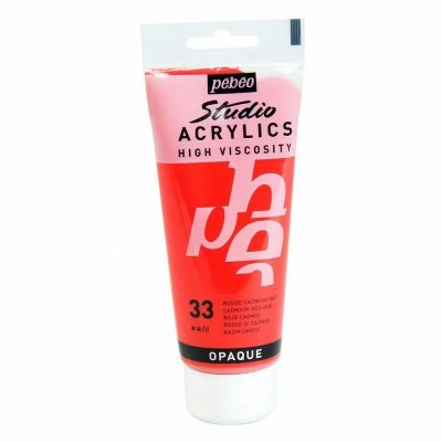 PEBEO P&eacute;b&eacute;o Peinture Studio Acrylique Tube Rouge Cadmium Imitation 100 Ml