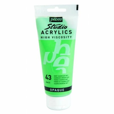 PEBEO P&eacute;b&eacute;o Peinture Studio Acrylique Tube Vert Cadmium Imitation 100 Ml