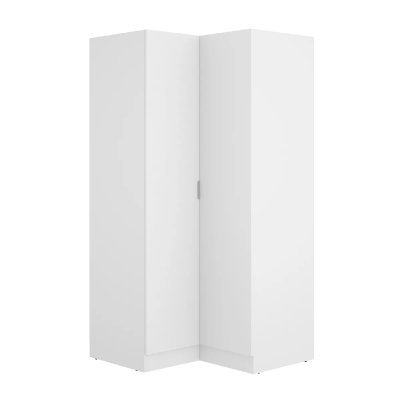 Pegane armoire dressing d'angle blanc