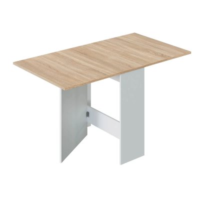 Pegane Table de cuisine pliante - Ch&ecirc;ne canadien/blanc