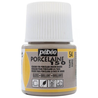 PEBEO Peinture &agrave; l'eau brillante pour porcelaine - Taupe - 45 ml - P&eacute;b&eacute;o