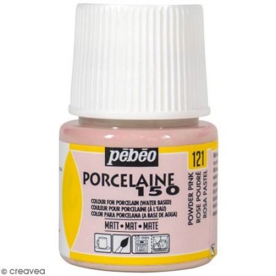 PEBEO Peinture &agrave; l'eau mate pour porcelaine - rose - 45 ml 024121