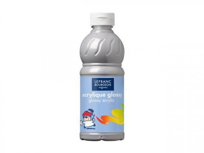 COLOR AND CO Peinture Acrylique Brillante Glossy Argent - Flacon 500ml