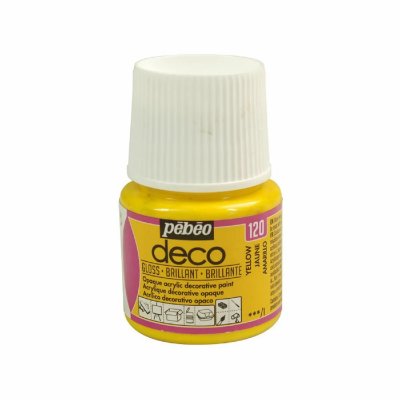 PEBEO Peinture acrylique opaque brillante - noir profond - 45 ml 092-020