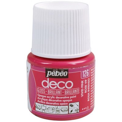 PEBEO Peinture acrylique opaque brillante - rose vif - 45 ml #0