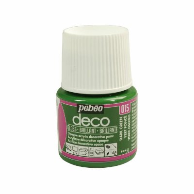 PEBEO Peinture acrylique opaque brillante - vert fonc&eacute; - 45 ml 092-015