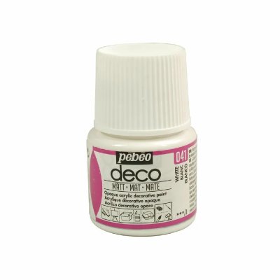 PEBEO Peinture acrylique opaque mate - blanc - 45 ml 204-041