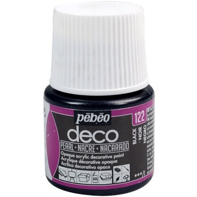 PEBEO Peinture acrylique opaque nacr&eacute;e - noir - 45 ml #0