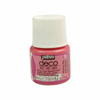  Peinture acrylique P&eacute;b&eacute;o D&eacute;co - Rose Bengale - mat - 45 ml