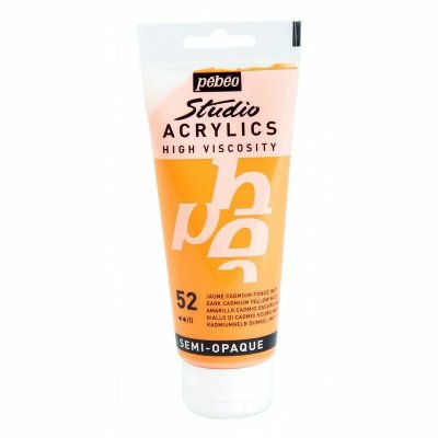 PEBEO Peinture acrylique semi-opaque - jaune cadmium - 100 ml 831-052