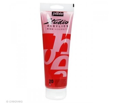 PEBEO Peinture acrylique transparente - rouge &eacute;carlate - 250 ml #0