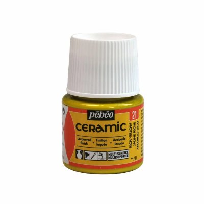 PEBEO Peinture c&eacute;ramique et multi-surfaces - jaune - 45 ml 025-021