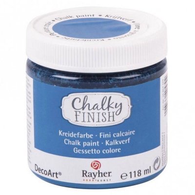 RAYHER Peinture craie (Chalky Finish) - bleu azur - 118 ml -  Bleu