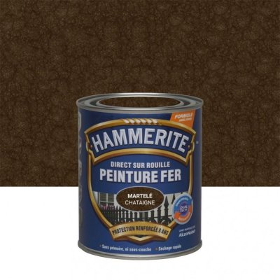 HAMMERITE Peinture fer ext&eacute;rieur Direct sur rouille  ch&acirc;taigne 0.75 l