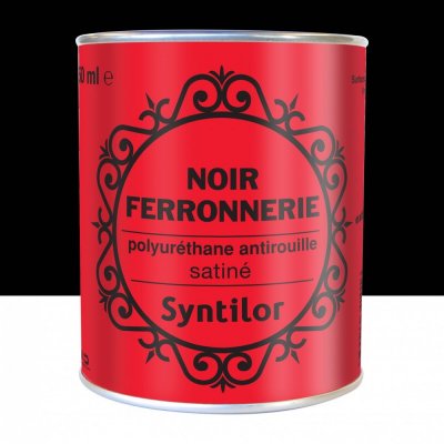SYNTILOR Peinture ferronnerie ext&eacute;rieur  noir RAL 9005 satin&eacute; 0.375 l