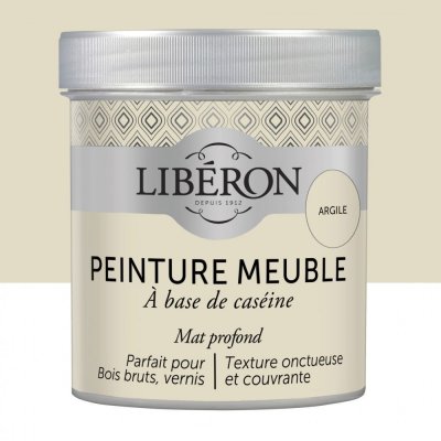 LIBERON Peinture meuble et boiserie Cas&eacute;ine LIB&Eacute;RON argile mat 0.5 l