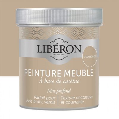LIBERON Peinture meuble et boiserie Cas&eacute;ine LIB&Eacute;RON champignon mat 0.5 l