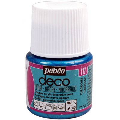 PEBEO Peinture P.BO D&eacute;co - Nacr&eacute; - 45 ml Bleu Turquoise