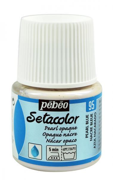 PEBEO Peinture textile setacolor opaque effet nacr&eacute; - bleu - 45 ml #0