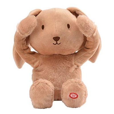 PIOUPIOU ET MERVEILLES Peluche musicale Les doux Bidous Coucou Valentin le lapin (20 cm)
