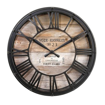 Pendule vintage D39 Atmosphera cr&eacute;ateur d'int&eacute;rieur - Marron