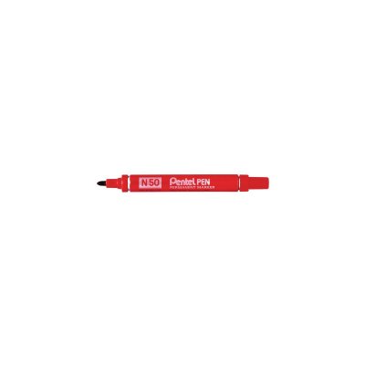 PENTEL  N 50 marqueur ind&eacute;l&eacute;bile Pointe ogive Rouge 12 pi&egrave;ce(s)