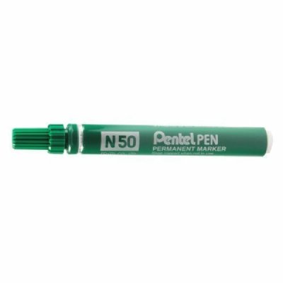 PENTEL  N50 Lot de 12 Marqueurs Permanents Pointe Conique Vert