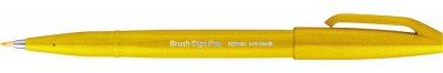 PENTEL Arts Stylo feutre Brush Sign Pen SES 15, jaune - Lot de 7