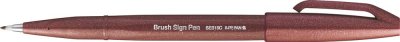 PENTEL Arts Stylo feutre Brush Sign Pen SES 15, marron - Lot de 7