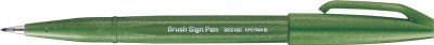 PENTEL Arts Stylo feutre Brush Sign Pen SES 15, vert olive - Lot de 7