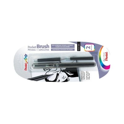 PENTEL Arts Stylo pinceau Brush Pen, corps noir