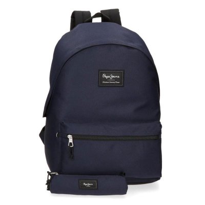PEPE JEANS  pour enfant. Sac &agrave; dos  Aris bleu marine -31x44x