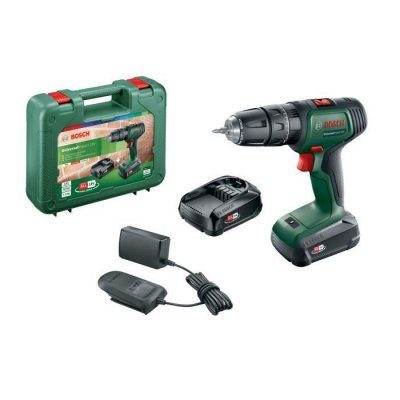 BOSCH Perceuse &agrave; percussion sans fil  UniversalImpact 18 + 2 batteries 2,0Ah + chargeur AL1820
