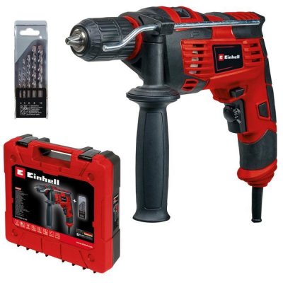 EINHELL Perceuse &agrave; percussion TC-ID 720/1 E KIT - 5 for&ecirc;ts - 720W