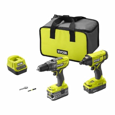 RYOBI Perceuse + visseuse &agrave; chocs sans fil  R18PDID2-252S